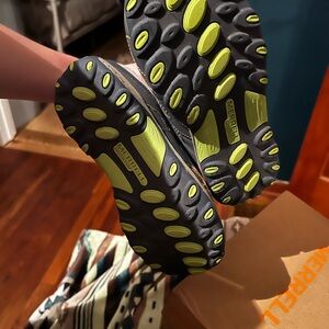 Merrell Navy and Lime Trail Shoes